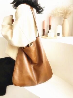 Pu Shopping Bag College Student Tote Shoulder Bag