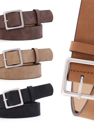 Korean Style Women's Belt All-match Square Buckle