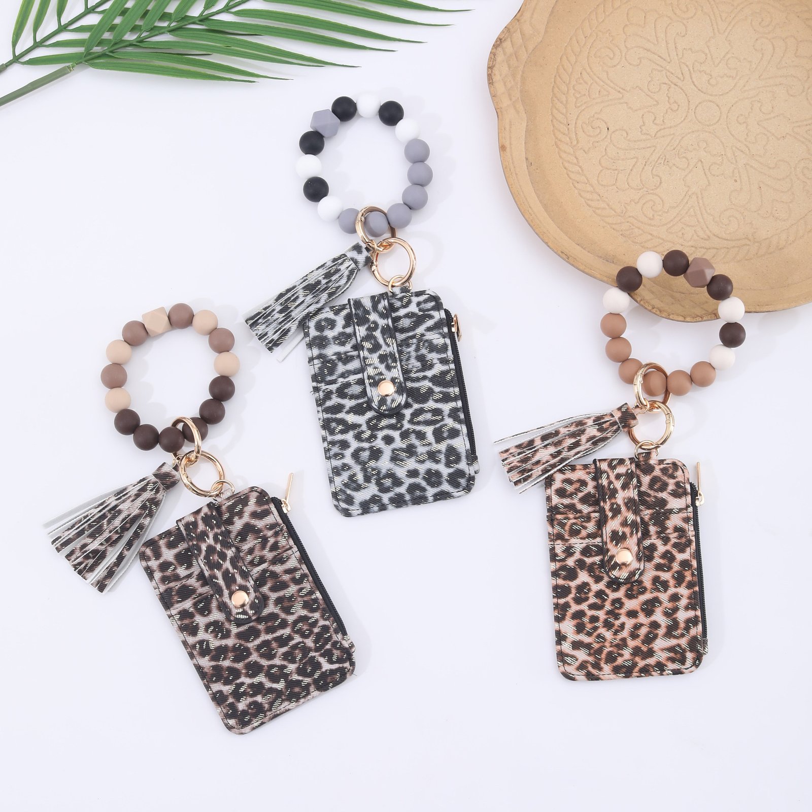 Silicone Bead Bracelet Weaving Pattern Card Holder Coin Purse ā Image 2