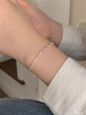 925 Silver-plated Broken Silver Bracelet Light Luxury