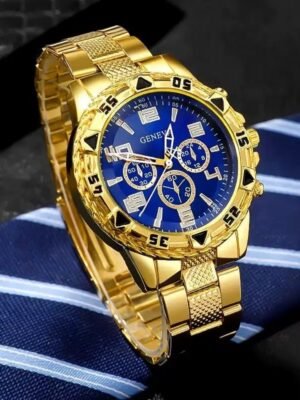 Blue Light Glass Men's Business Steel Belt Quartz Watch