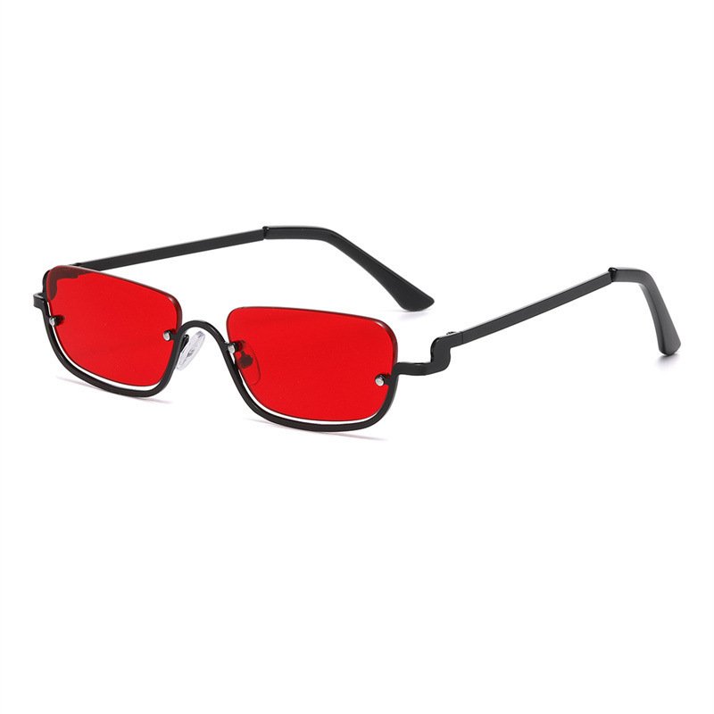 Personality Semi-rimless Sunglasses Colorful Marine Lens Advanced Sense ā Image 5