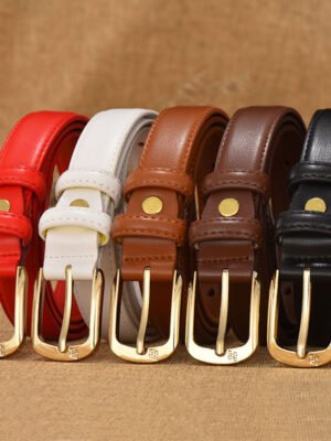 Retro Women's Fashion Double Ring Buckle Waist Seal