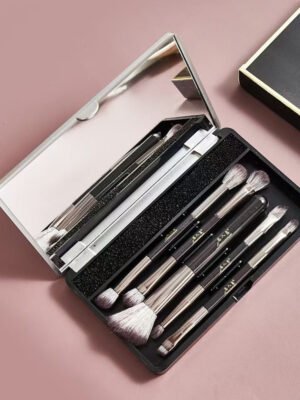 Makeup With Mirror Multifunctional Makeup Brush Suit