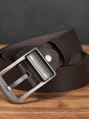 Men's Casual Retro Pants Belt PU Leather