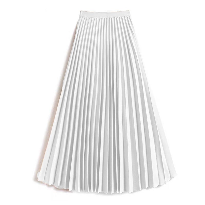 Satin Elegant Accordion High-waisted Pleated Skirt ā Image 2