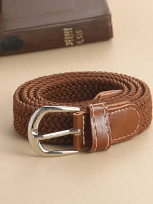 Stretchy Seamless Woven Denim Canvas Belt