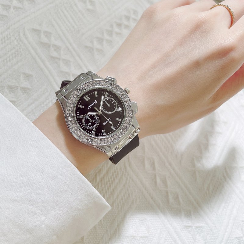 All-match Business Diamond Silicone Band Watch ā Image 4