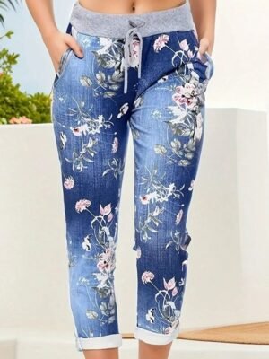 European And American-style Casual Printed Magic Jogger Pants