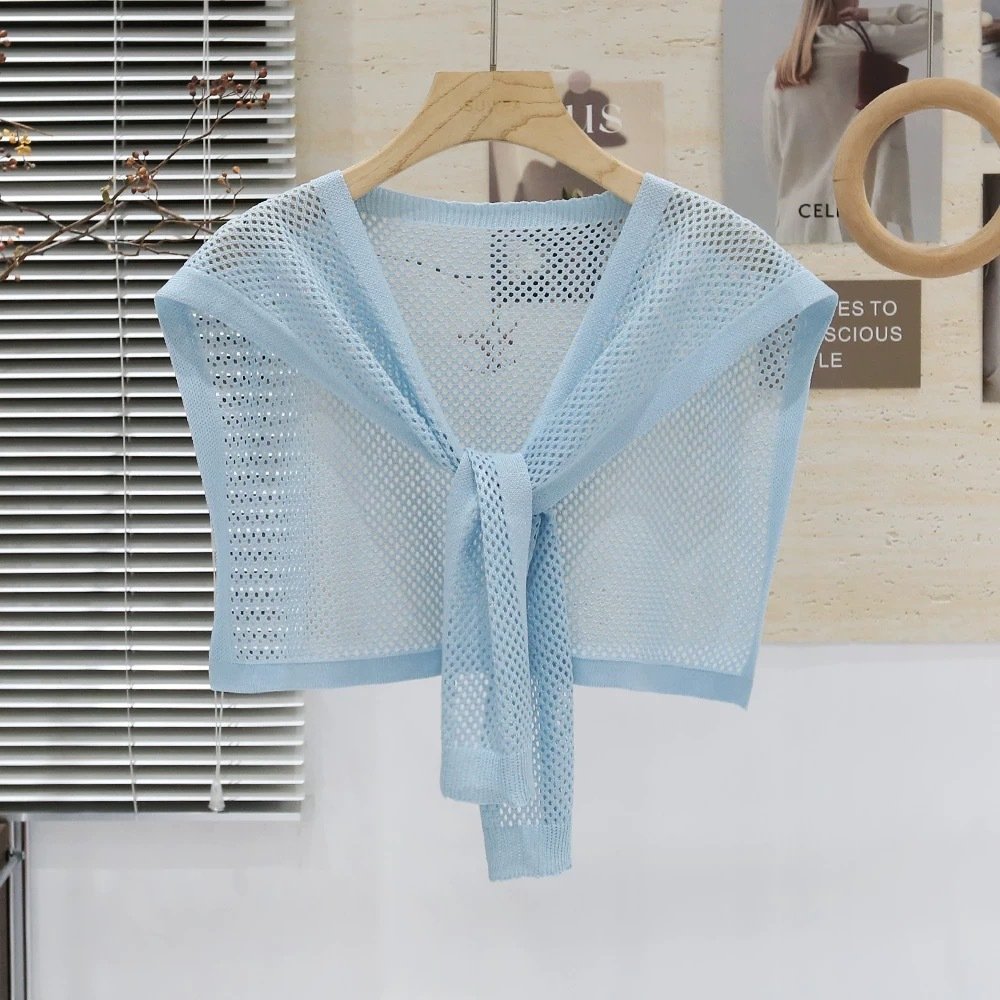 Knitted Shawl Matching Shirt Skirt Outer T-shirt Small Waistcoat – Image 9