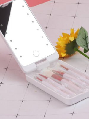 Foldable Rotating Storage Led Cosmetic Mirror Travel