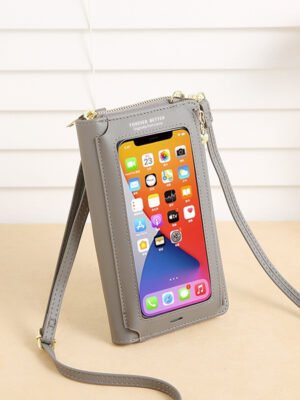 Women's Touch Screen Phone Bag Crossbody Transparent Mini