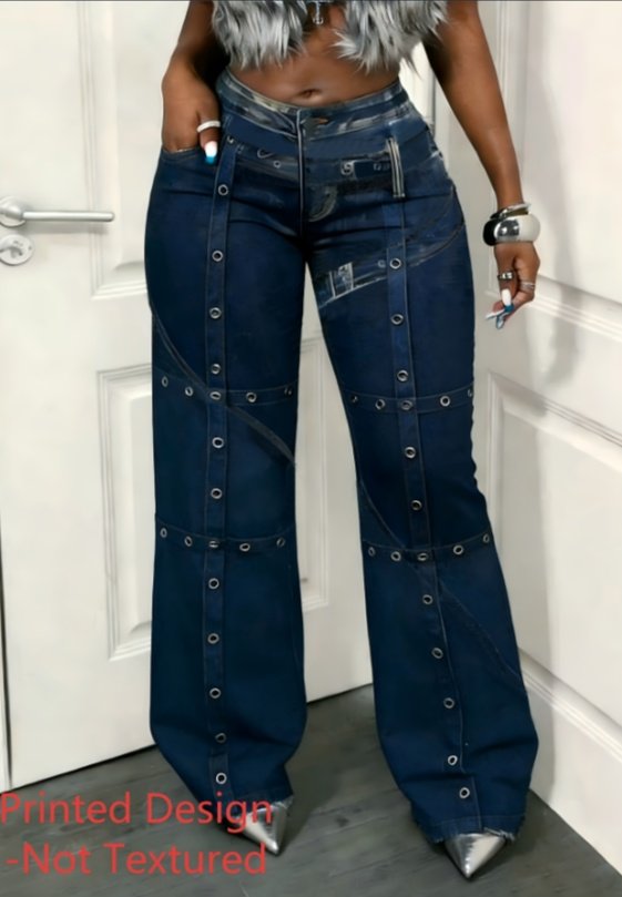 Retro Cashew Flower Workwear Pants ā Image 2