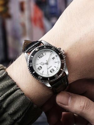 Fashion Simple Scale Quartz Watch For Men