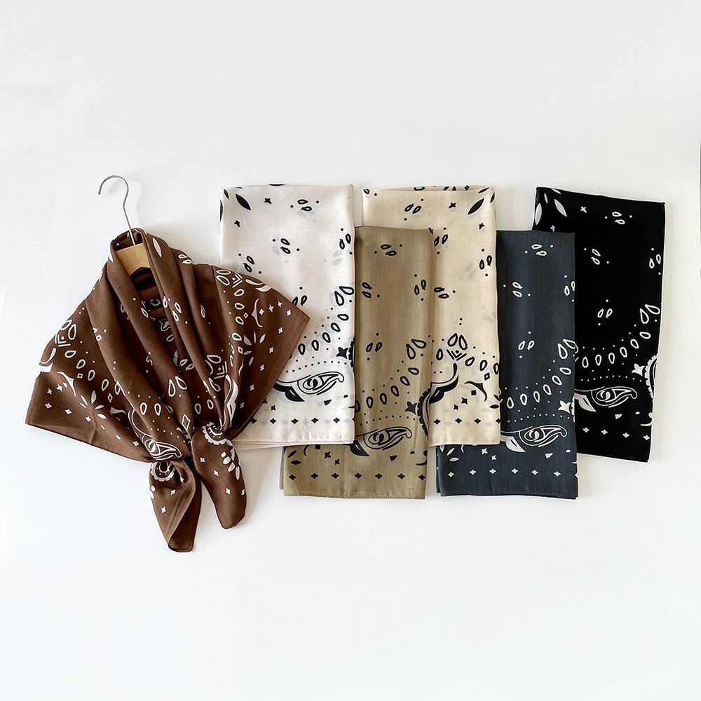 Cashew Flower Silk Scarf Square Handkerchief High-End Paisley Large Scarf
