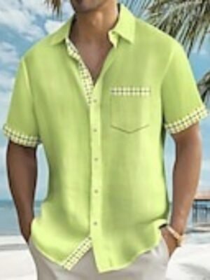 3D Digital Printing Short-sleeved Shirt For Men