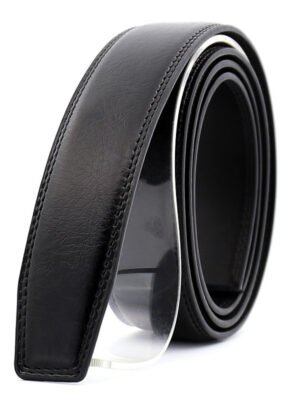 Men's Belt Strips With Automatic Buckle Cowhide Headless