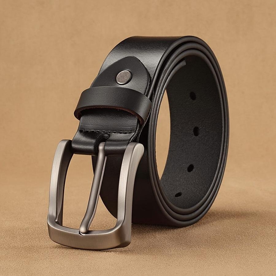 Mens Retro Pin-Clasp Day-Clasp Leather Belt ā Image 2