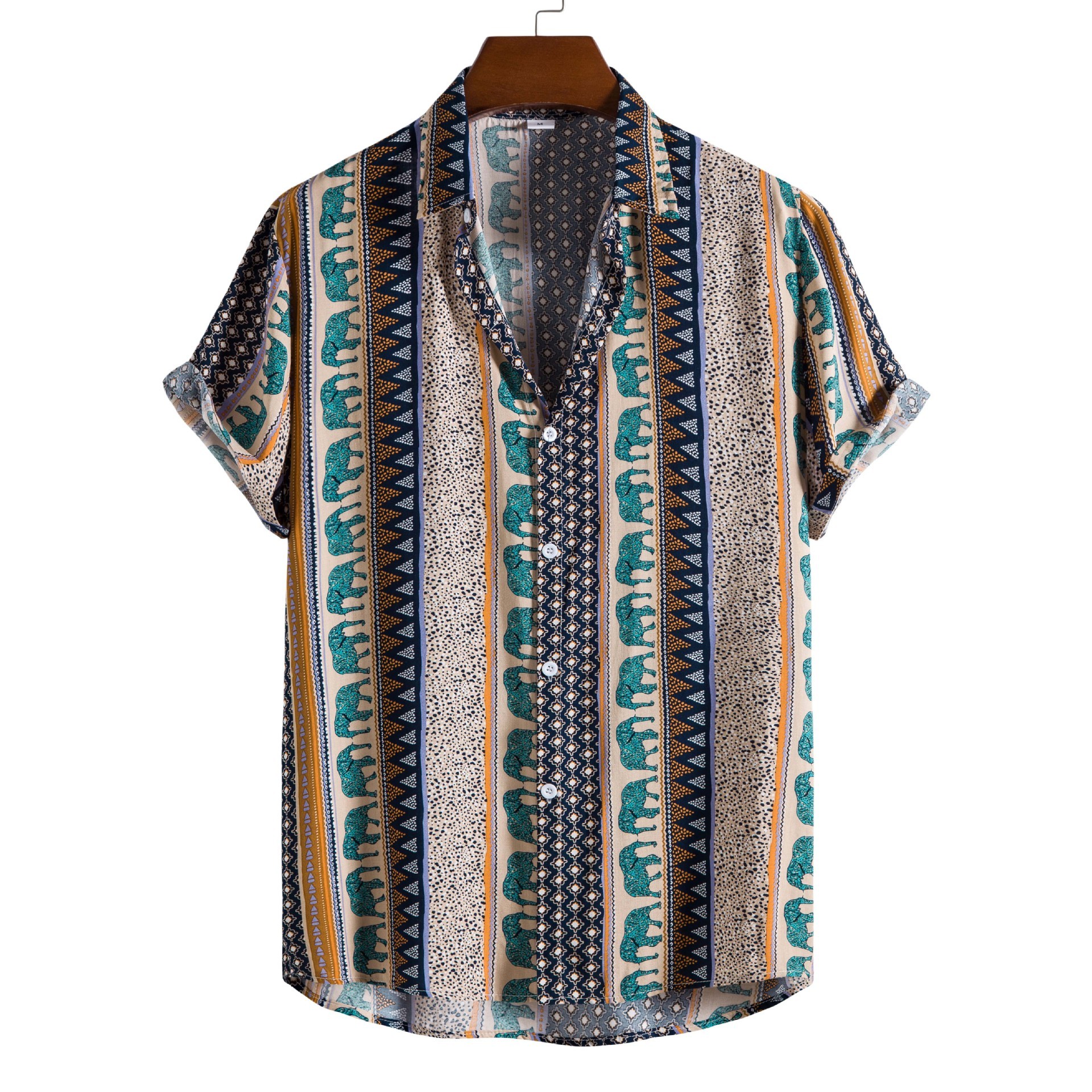 Men's Fashion Printed Short-sleeved Shirt – Image 3