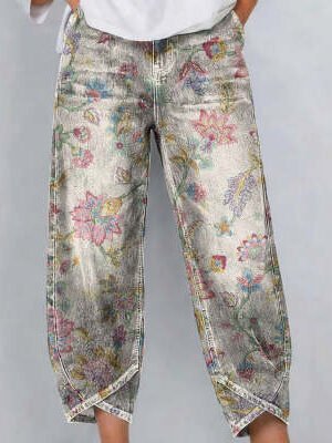 Women's Digital Printing Fashion Loose Casual Pants