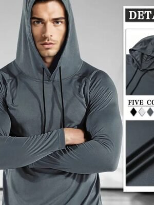 Moisture-wicking Quick-drying Fitness Apparel Long-sleeve Hooded Tophoodie
