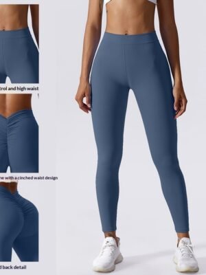 High-waisted Athletic Fitness Pants Bare-skin Feel Suitable For Wearing Outside