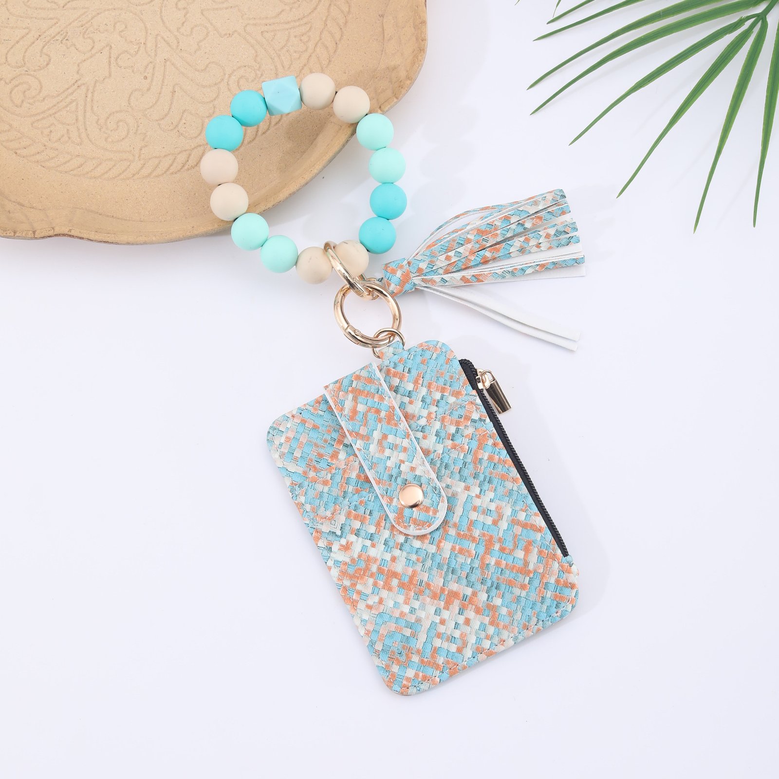 Silicone Bead Bracelet Weaving Pattern Card Holder Coin Purse ā Image 3