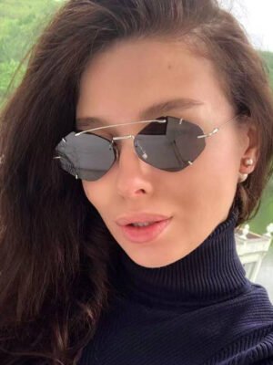 Metal Frameless Sun Glasses Women