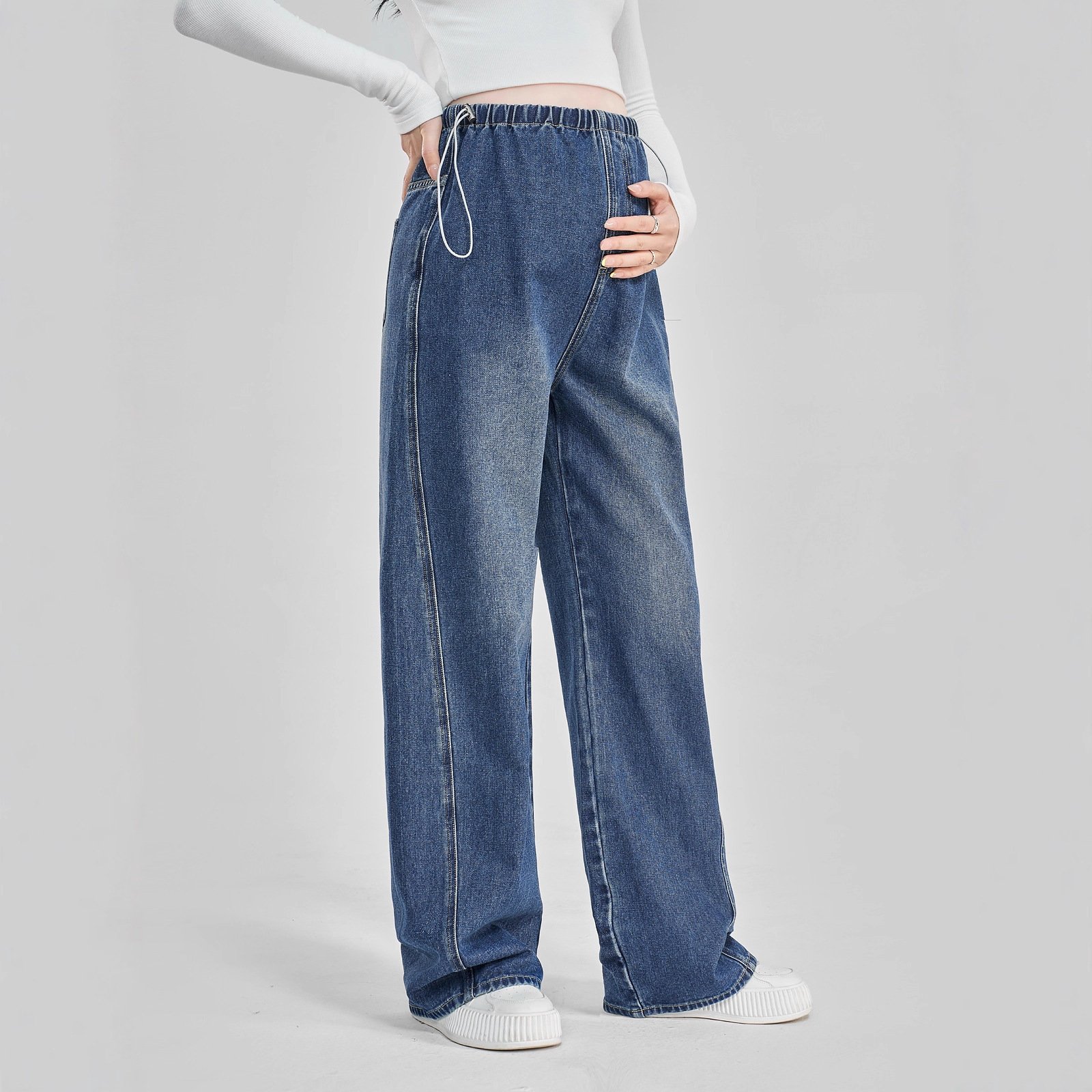 Short-height Wide-leg Non-constricting Jeans ā Image 5