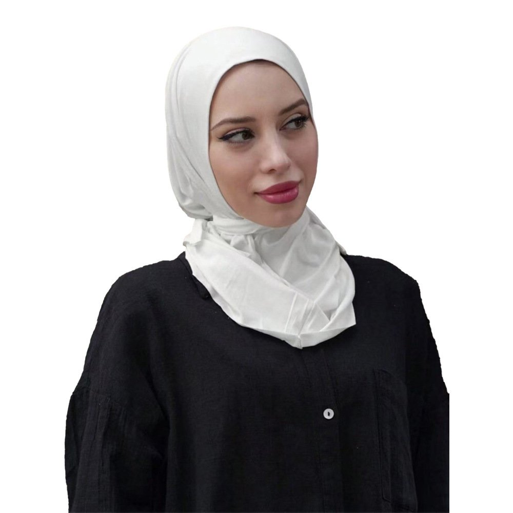 Solid Color Convenient Strap Headscarf Suit ā Image 3