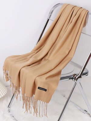 Autumn And Winter Cashmere-like Solid Color Long Scarf