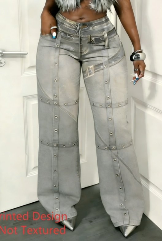 Retro Cashew Flower Workwear Pants ā Image 5