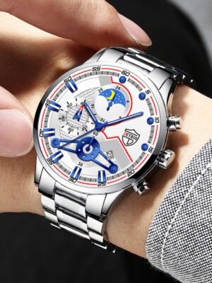Fashion Men's Calendar Wristwatch Business Quartz Watch Student Watch