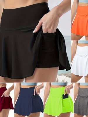 Sports Short Skirt High Waist Fake Two Pieces